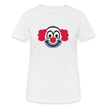 Clown - T-shirt respirant Femme - blanc - Devant - AI Model Female 172 dark (172cm)