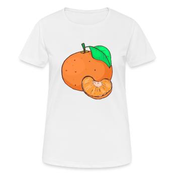 Mandarinen Clementinen Zitrusfrucht Zitrusfrüchte - Frauen T-Shirt atmungsaktiv - Weiß - Vorne - AI Model Female 172 dark (172cm)