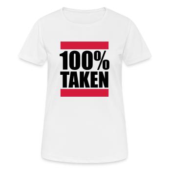 balken 100 pour cent taken pardon amour amour p - T-shirt respirant Femme - blanc - Devant - AI Model Female 172 dark (172cm)