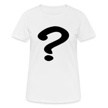 point d'interrogation - T-shirt respirant Femme - blanc - Devant - AI Model Female 172 dark (172cm)