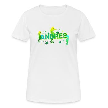 Andres - T-shirt respirant Femme - blanc - Devant - AI Model Female 172 dark (172cm)