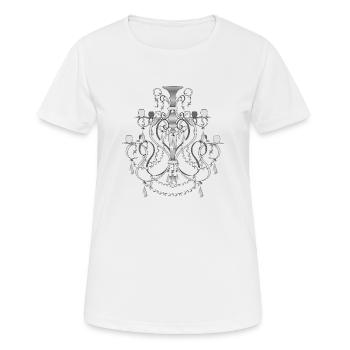 Lustre - noir et blanc - T-shirt respirant Femme - blanc - Devant - AI Model Female 172 dark (172cm)