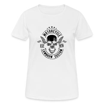 Moto chopper - T-shirt respirant Femme - blanc - Devant - AI Model Female 172 dark (172cm)