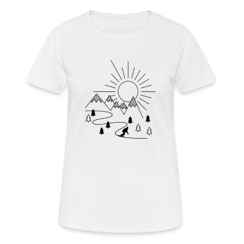 snowboarder - T-shirt respirant Femme - blanc - Devant - AI Model Female 172 dark (172cm)