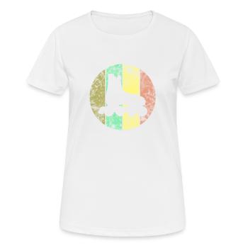 Inliner Inline-Skates Skater - Frauen T-Shirt atmungsaktiv - Weiß - Vorne - AI Model Female 172 dark (172cm)