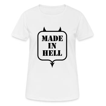 MADE IN HELL - T-shirt respirant Femme - blanc - Devant - AI Model Female 172 dark (172cm)