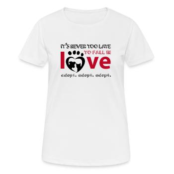 It's never too late in love - Adopt! - Women's Breathable T-Shirt - white - Front - AI Model Female 172 dark (172cm)