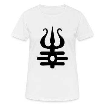 Shiva - Frauen T-Shirt atmungsaktiv - Weiß - Vorne - AI Model Female 172 dark (172cm)