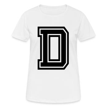 D - Frauen T-Shirt atmungsaktiv - Weiß - Vorne - AI Model Female 172 dark (172cm)