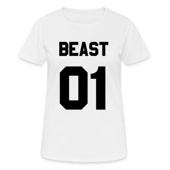 Beast 01 - Frauen T-Shirt atmungsaktiv - Weiß - Vorne - AI Model Female 172 dark (172cm)