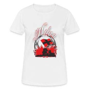 Milan - T-shirt respirant Femme - blanc - Devant - AI Model Female 172 dark (172cm)