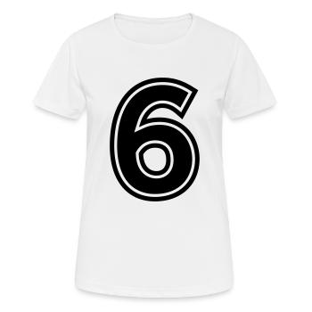 number_six - Frauen T-Shirt atmungsaktiv - Weiß - Vorne - AI Model Female 172 dark (172cm)