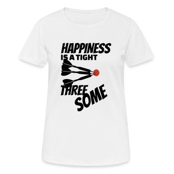 Darts Happiness is a Tight Three Some - Dreier - Frauen T-Shirt atmungsaktiv - Weiß - Vorne - AI Model Female 172 dark (172cm)