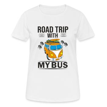 Road trip - Frauen T-Shirt atmungsaktiv - Weiß - Vorne - AI Model Female 172 dark (172cm)