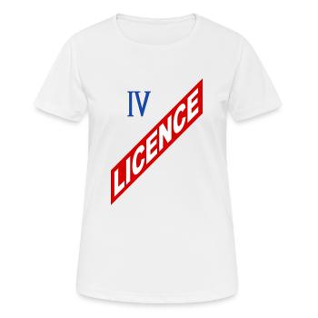 Lizenz 4 - Frauen T-Shirt atmungsaktiv - Weiß - Vorne - AI Model Female 172 dark (172cm)