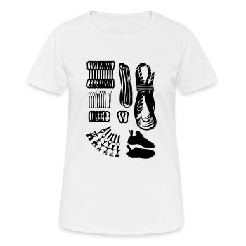 Ensemble de Alpine matériel d'escalade - T-shirt respirant Femme - blanc - Devant - AI Model Female 172 dark (172cm)
