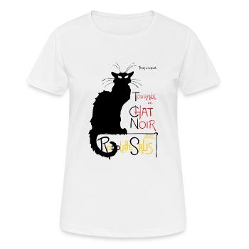 Black Cat Tour - Frauen T-Shirt atmungsaktiv - Weiß - Vorne - AI Model Female 172 dark (172cm)