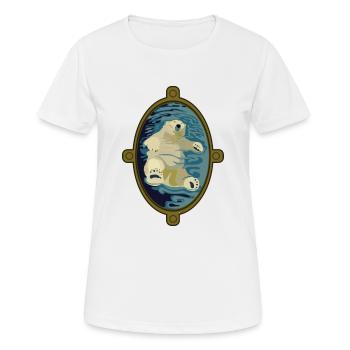 Ours polaire - T-shirt respirant Femme - blanc - Devant - AI Model Female 172 dark (172cm)