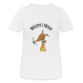 Whippet Mom fawn - T-shirt respirant Femme - blanc - Devant - AI Model Female 172 dark (172cm)
