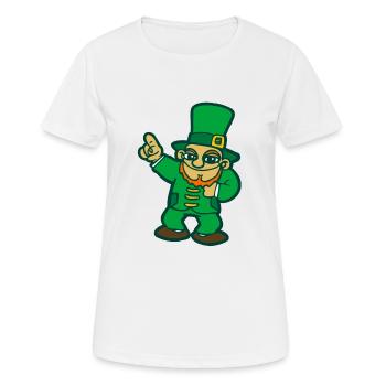 irland st patrick leprechaun irish comics fun - Women's Breathable T-Shirt - white - Front - AI Model Female 172 dark (172cm)