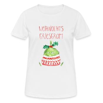 Weihnachts Griesgram - Frauen T-Shirt atmungsaktiv - Weiß - Vorne - AI Model Female 172 dark (172cm)