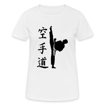kampfsport - Frauen T-Shirt atmungsaktiv - Weiß - Vorne - AI Model Female 172 dark (172cm)