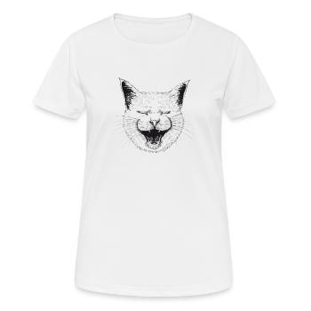 LOL Cat - Frauen T-Shirt atmungsaktiv - Weiß - Vorne - AI Model Female 172 dark (172cm)