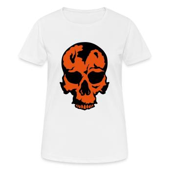 skull skull skull - Women's Breathable T-Shirt - white - Front - AI Model Female 172 dark (172cm)