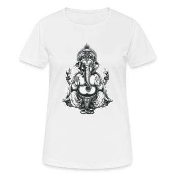 Ganesha deity Hindu - T-shirt respirant Femme - blanc - Devant - AI Model Female 172 dark (172cm)