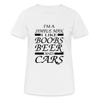 Voiture voiture - T-shirt respirant Femme - blanc - Devant - AI Model Female 172 dark (172cm)