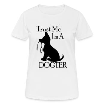 Chien chien - T-shirt respirant Femme - blanc - Devant - AI Model Female 172 dark (172cm)