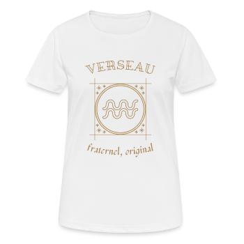 verseau - T-shirt respirant Femme - blanc - Devant - AI Model Female 172 dark (172cm)