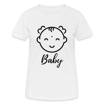 baby - Women's Breathable T-Shirt - white - Front - AI Model Female 172 dark (172cm)