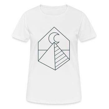 Pyramide BOHO sur la lune - T-shirt respirant Femme - blanc - Devant - AI Model Female 172 dark (172cm)