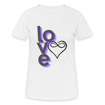 Liebe für die Ewigkeit - Frauen T-Shirt atmungsaktiv - Weiß - Vorne - AI Model Female 172 dark (172cm)