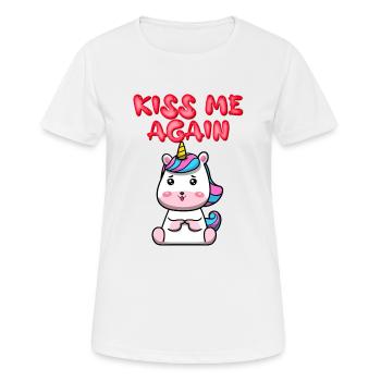 Embrasse-moi à nouveau - T-shirt respirant Femme - blanc - Devant - AI Model Female 172 dark (172cm)