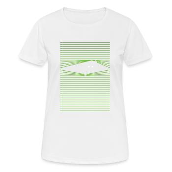 rouleau d’ombre - T-shirt respirant Femme - blanc - Devant - AI Model Female 172 dark (172cm)