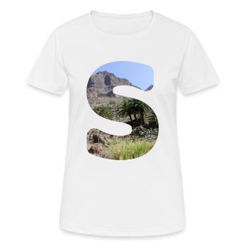 Sommer Buchstabe S Schriftzug Sommerferien Sonne - Frauen T-Shirt atmungsaktiv - Weiß - Vorne - AI Model Female 172 dark (172cm)