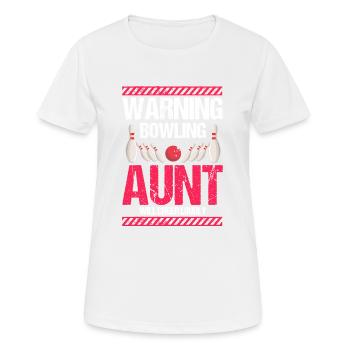 Avertissement Bowling Tante Va Applaudir Bruyamment Rétro - T-shirt respirant Femme - blanc - Devant - AI Model Female 172 dark (172cm)