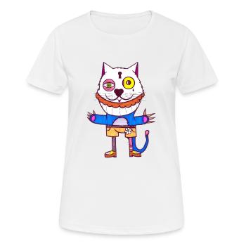 Bart Katze - Frauen T-Shirt atmungsaktiv - Weiß - Vorne - AI Model Female 172 dark (172cm)