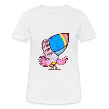 Finger Papagei - Frauen T-Shirt atmungsaktiv - Weiß - Vorne - AI Model Female 172 dark (172cm)