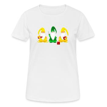 Noël des elfes elfes - T-shirt respirant Femme - blanc - Devant - AI Model Female 172 dark (172cm)