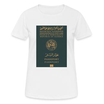 Algerischer Pass - Frauen T-Shirt atmungsaktiv - Weiß - Vorne - AI Model Female 172 dark (172cm)