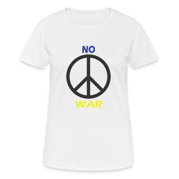 No WAR! - Women's Breathable T-Shirt - white - Front - AI Model Female 172 dark (172cm)