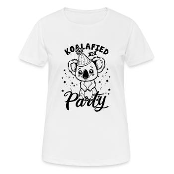 Koalafied à la fête Koala en disant drôle de fête d’enfant - T-shirt respirant Femme - blanc - Devant - AI Model Female 172 dark (172cm)