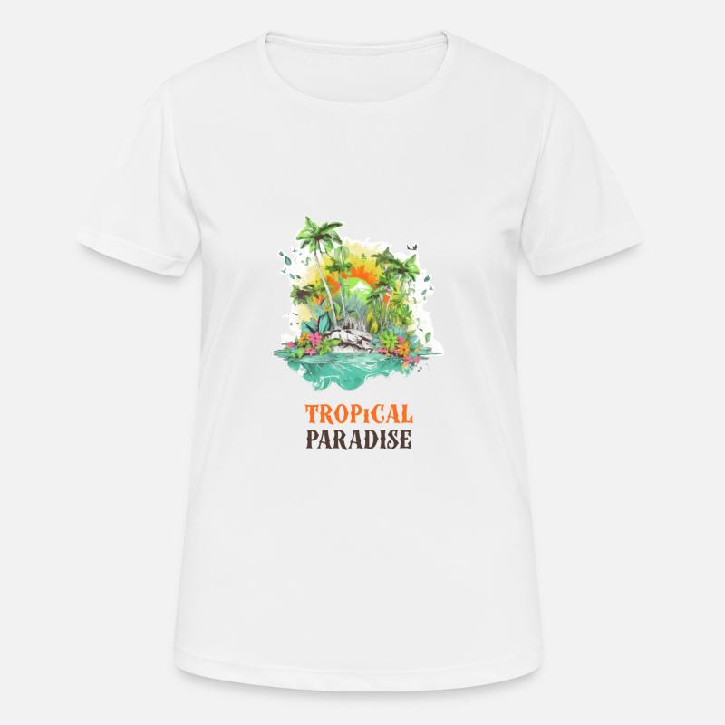 Tropical Paradise - Women's Breathable T-Shirt - white