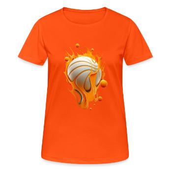 Fusion du basketball - T-shirt respirant Femme - orange néon - Devant - AI Model Female 172 dark (172cm)
