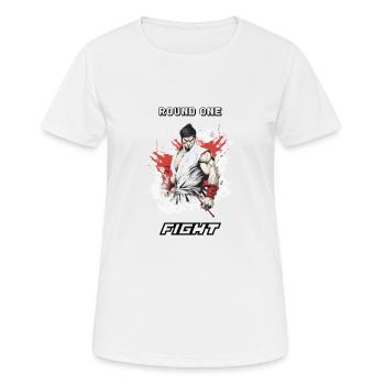 Le combattant - T-shirt respirant Femme - blanc - Devant - AI Model Female 172 dark (172cm)
