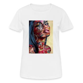 DESIGN VISAGE - T-shirt respirant Femme - blanc - Devant - AI Model Female 172 dark (172cm)