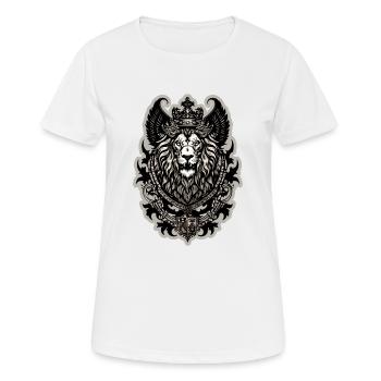 Lion d’argent - T-shirt respirant Femme - blanc - Devant - AI Model Female 172 dark (172cm)